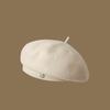 Celebridade da internet moderno pequeno rótulo redondo elegante boina de lã com formato que valoriza o rosto feminino pequeno outono e inverno alta qualidade elegante quente chapéu de pintor