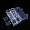 Caja de Plástico Transparente Desmontable Grande de 12 Compartimentos para Empaque y Organización de Piezas de Ferretería, Caja para Exhibición y Almacenamiento de Muestras de Equipo de Pesca