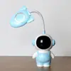 Nueva lámpara de escritorio recargable de astronauta LED para aprender y leer, lámpara de escritorio LED para habitación de estudiante, lámpara de mesita de noche