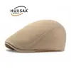 Gorra de Malla Hueca de Verano Color Sólido para Hombre Boina para Mujer Gorra de Periodista Retro Británica Casual Gorra de Malla Transpirable