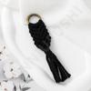Transfronteiriço artesanal tecido chaveiro pingente cor sólida corda de algodão Borla Chaveiro boêmio Retro ornamentos