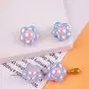 Cuentas de Flor de Ciruelo de Color Sólido Chapadas en Color de 16 mm Cuentas Acrílicas Cuentas Sueltas Accesorios para Hacer Collares Pulseras con Cuentas Hechos a Mano