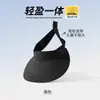 Sombrero de Sol Protector Solar Integrado Sin Costuras del Mismo Estilo de Jiaoxia para Mujer, Sombrero de Sol Protector UV de Verano, Visera de Playa