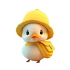 Pato Amarillo Pequeño Colgante de Mochila Partner 2D Accesorio de Coche Nuevo de Navidad Llavero de Acrílico Más Vendido Transfronterizo