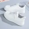 Zapatos Blancos de Suela Gruesa con Grulla de Almohada Blancos Pequeños para Mujer 2026 Primavera Nuevos Estilo Coreano Versátiles Zapatos de Tabla para Estudiantes Deportivos Casuales Artículo Caliente