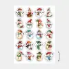 100 Piezas Pegatinas para Sellar Sobres de Tarjetas de Navidad Pegatinas de Muñeco de Nieve de Dibujos Animados Acuarela Decoración de Caja de Regalo Festiva