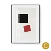 Malevich Moderno Simple Geométrico Abstracto Bloque de Color Creativo Sala de Estar Dormitorio Pintura Decorativa Sala de Maquetas Estudio Pintura Colgante