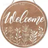 Artículos de Decoración para el Hogar de Tendencia Transfronteriza: Letreros de Puerta de Madera para Primavera/Verano, Carteles Redondos Creativos para Decoración del Hogar
