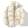 Chamarra Acolchada Reversible para Pareja Otoño/Invierno Nueva con Cuello Alto Chaqueta de Algodón Versátil Casual para Hombre Usable por Dentro y por Fuera Algodón