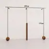 Tienda de Ropa Estante de Exhibición de Pared Engrosado de Acero Inoxidable con Color de Madera Estante de Exhibición Nueva Perchero para Ropa de Tienda de Ropa para Hombres y Mujeres