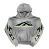 2024 Outono e Inverno Novo Europeu e Americano High Street Retro Carta Impressa Hoodie Trendy Casal Calças de Suéter