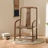 Nueva Silla Redonda de Madera Maciza Estilo Chino Silla de Té para Sala de Té Zen Silla de Gran Tutor de Madera de Fresno Silla Circular Sencilla Casual Silla de Estudio Sillón