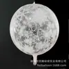 Globo de copo de nieve 4D de 18 pulgadas redondo imitación forma de copo de nieve de belleza fiesta de princesa de hielo decoración navideña globo al por mayor