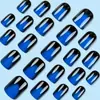 Unhas Postiças Gradiente Azul Tinta Profundo Estilo Cool Europeu e Americano Peças de Nail Art de Alta Qualidade Mais Vendido Transfronteiriço Adesivos de Unha Exquisitos