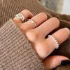 Anillo Sencillo Brillante para Mujer, Retro, Elegante, Versátil, Ideal para el Trabajo, Anillo Abierto, Elegante Anillo para el Dedo Índice, Moderno