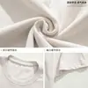 Camiseta Básica de Algodão Masculina Hanlu Verão 2024 Nova Manga Curta Simples Solta Gola Redonda Cor Sólida Camiseta