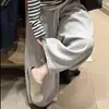 Pantalones de Pierna Ancha Estilo Japonés Perezoso de Nueve Puntos Otoño Nuevo Talla Grande Holgados Adelgazantes Gris Deportivos Casuales Pantalones de Chándal