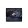 Dongxin Cuero PU con Acabado Craquelado Diseño Nicho Retro Multifuncional Cierre Giratorio Tarjetero Simple Monedero en stock BILLETERA