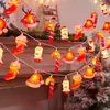 Luces de Cadena LED Navideñas Luces Intermitentes Muñeco de Nieve Árbol de Navidad Luces Colgantes Luces de Atmósfera Decorativas Decoración de Habitación Cadena de Luces