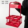 Cesta de cerveja portátil, porta-vinho KTV, porta-vinho dobrável de plástico, porta-garrafa portátil, personalizável com logotipo