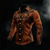 Camisa Cárdigan de Manga Larga con Cuello Estampado 3D de Venta Caliente de Comercio Exterior Transfronterizo Amazon Temu