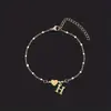 Pulsera de Acero Inoxidable Retro Simple con Letra Inglesa de Amor Transfronteriza para Mujer Pulsera de Goteo de Aceite Pulsera de Letras Dropshipping