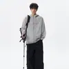 Jaqueta corta-vento com capuz leve e respirável bordada estilo americano para homens, roupa de proteção solar com proteção UV dopamina para atividades ao ar livre no verão