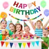 Banner de Feliz Cumpleaños, Banner de Cumpleaños de Fieltro, Decoración de Fiesta de Cumpleaños, Banner de Cumpleaños de Fieltro