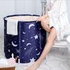 Soporte de Tela Cubeta de Baño Plegable para Adultos Cubeta de Baño de Burbujas de Algodón para el Hogar Cubeta Grande para Sudoración Corporal Baño de Vapor para Almacenamiento