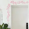 Br3274E Dibujo Animado Rosa Simple Flor Enredadera Autoadhesivo Pegatina de Pared Habitación Sala de Estar Dormitorio Repisa de Ventana Marco de Puerta Pegatina Decorativa