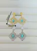 Accesorios para Set de Perlas DIY, Aretes de Turquesa Estilo Palacio, Monturas Vacías, Monturas Semi-Acabadas de Alta Gama Francesas para Mujeres
