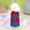 Roupas para cães Roupas de outono e inverno Teddy Bixiong Denim Vest Cão pequeno Pet Inverno forrado de lã Vermelho Dou Denim Roupas de algodão
