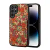 Denior é Adequado para Samsung Galaxy S26Ultra Cortiça Floral Porta-Cartão S25 Edge Suporte Capa de Celular