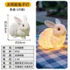 Luz de Coelho Alimentada por Energia Solar à Prova d'Água para Exterior Animal Bioluminescente Biônico Luz Decorativa para Parque e Pátio Decoração de Jardim LED