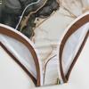 Traje de baño de una pieza para mujer personalizado Bikini Europeo y Americano Sexy Falda con Estampado que Cubre el Vientre Bikini de Exportación Traje de Baño al por Mayor