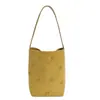 Bolsa Transversal Estilosa em Formato de Balde com Acabamento Fosco, Bolsa de Ombro da Moda, Bolsa Tote Casual Versátil Grande Capacidade Vintage para Usar sob o Braço