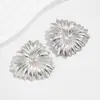Joias transfronteiriças europeias e americanas senso de moda anel irregular de diamante oco retrô liga plissada anel terno