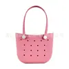 Bolsa de playa esencial para el verano: Bolsa de playa de EVA de gran capacidad, bolsa de mano práctica, bolsa con agujeros para DIY, bolsa de nicho coreana
