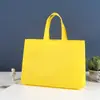 En stock bolsa no tejida termosellada bolsa de regalo laminada embalaje publicitario para llevar bolsa tote promocional de compras imprimir logo