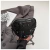 Nova Mini Bolsa de Corrente para o Verão de 2026, Bolsa de Motocicleta Doce e Descolada em Formato de Coração da Moda, Bolsa Transversal de Couro Fashion com Tachas