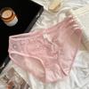 Flerte de Mel ~ Nova Calcinha de Renda Francesa Pura Desejo Feminina Vazada Respirável com Forro de Algodão Calcinha Feminina