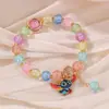 Pulsera de Niños de Dibujos Animados Femenina Princesa Cuentas de Vidrio Linda Niña Pulsera de Bebé Joyería para Estudiantes Pulsera Joyería