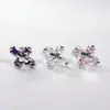 Unha de lábio cruzada com zircônia embutida, unha de osso da orelha, decoração de lábio em aço inoxidável, espiral externa 1.2, joias para piercing novas no atacado