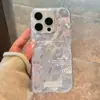 Capa Roxa com Flor para Celular Apple 15Pro Adequada para Iphone17 Tendência 16Promax14 Menina 13 Europeia e Americana