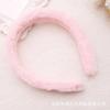 Acessórios de cabelo de coelho pequenos simples longos super macios tecido de veludo faixa de cabelo veludo Teddy cor de doce tecido faixa de cabeça para lavar o rosto fabricantes