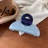 Bolso Nuevo Color Sólido Pinza de Garra de Acetato Yuanbao Pinza para el Cabello Linda para la Parte Posterior de la Cabeza Moño de Cabello Pinza de Tiburón