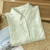Camisas de Moda Coreana Texturizadas para Mujer 2025 Verano Nuevo Camisas Slim Tops de Manga Corta Populares Este Año