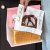 Padaria Saco para Embalagem de Torrada Saco para Torrada Caixa para Bolo Cortado Sobremesa Sacola de Mão Embalagem para Levar Atacado Comercial