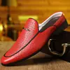 Zapatos de Hombre de Talla Grande Transfronterizos Talla 47 Verano Nuevos Pantuflas Formales de Negocios para Hombre Sandalias Huecas Transpirables 1127