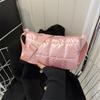 Internet celebridade moda personalizada temperamento simples bolsa de ombro feminino 2023 outono e inverno novo pequeno saco mensageiro de cor sólida fresca